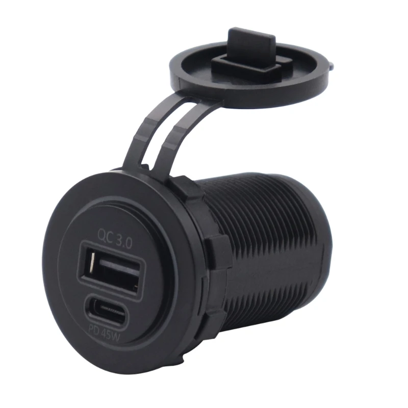 

Dropship 12V 24V 45W PD USB & 18W QC3.0 Outlet for Truck for Galaxy Note 20/10 S21/20