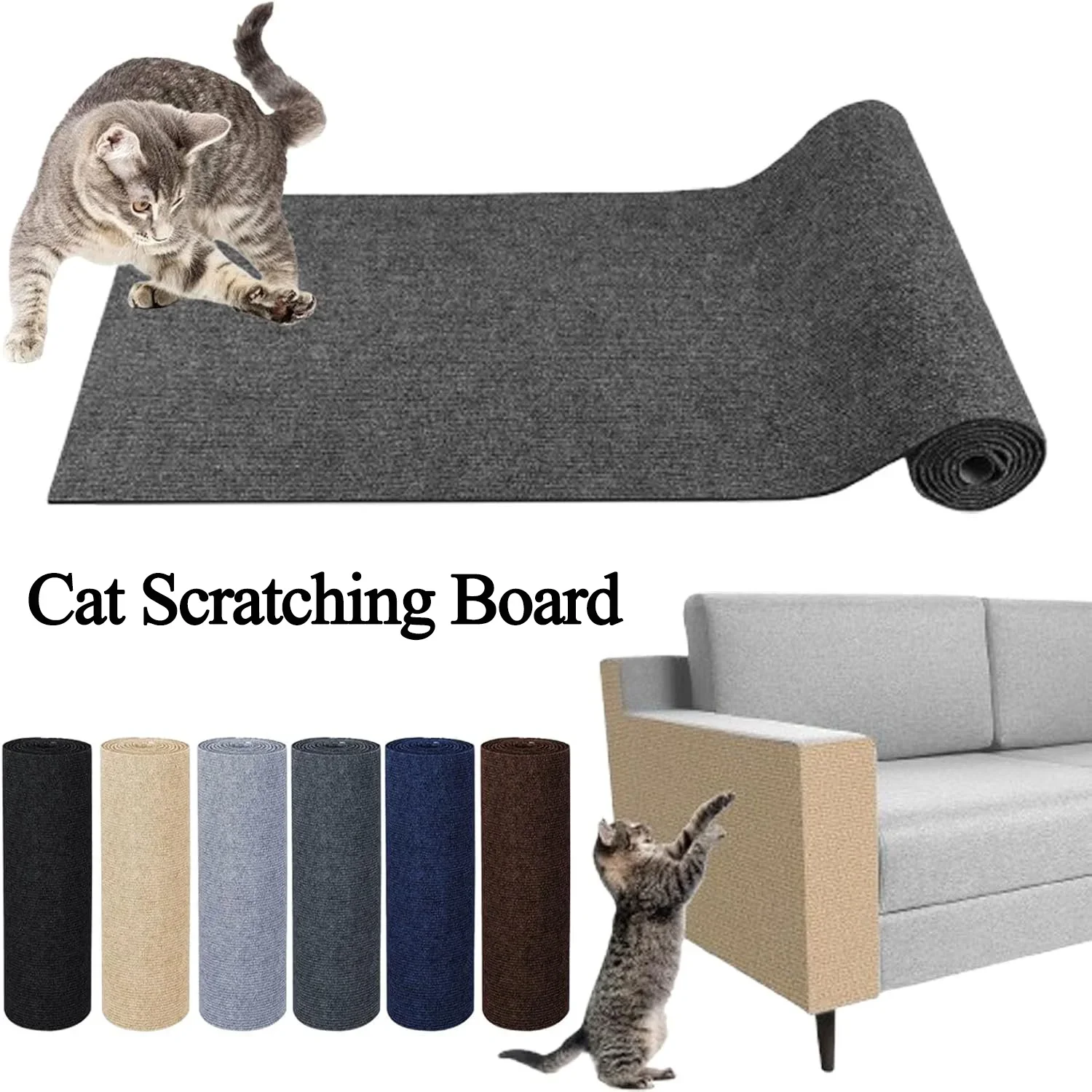 Trimmable Cat Scratching Mat Self-Adhesive Carpet Mat Pad Anti Cat Scratcher Furniture Couch Corner Indoor Sofa Wall Protector Trimmable Cat Scratching Mat Self-Adhesive Carpet Mat Pad Anti Cat Scratcher Furniture Couch Corner Indoor Sofa Wall Protector