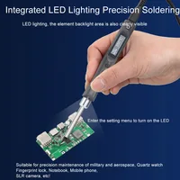 QUECOO T85 Smart Electric Soldering Iron PD/DC 96W Adjustable Constant Temperature Fast Heat Portable Soldering Iron Station Kit 2