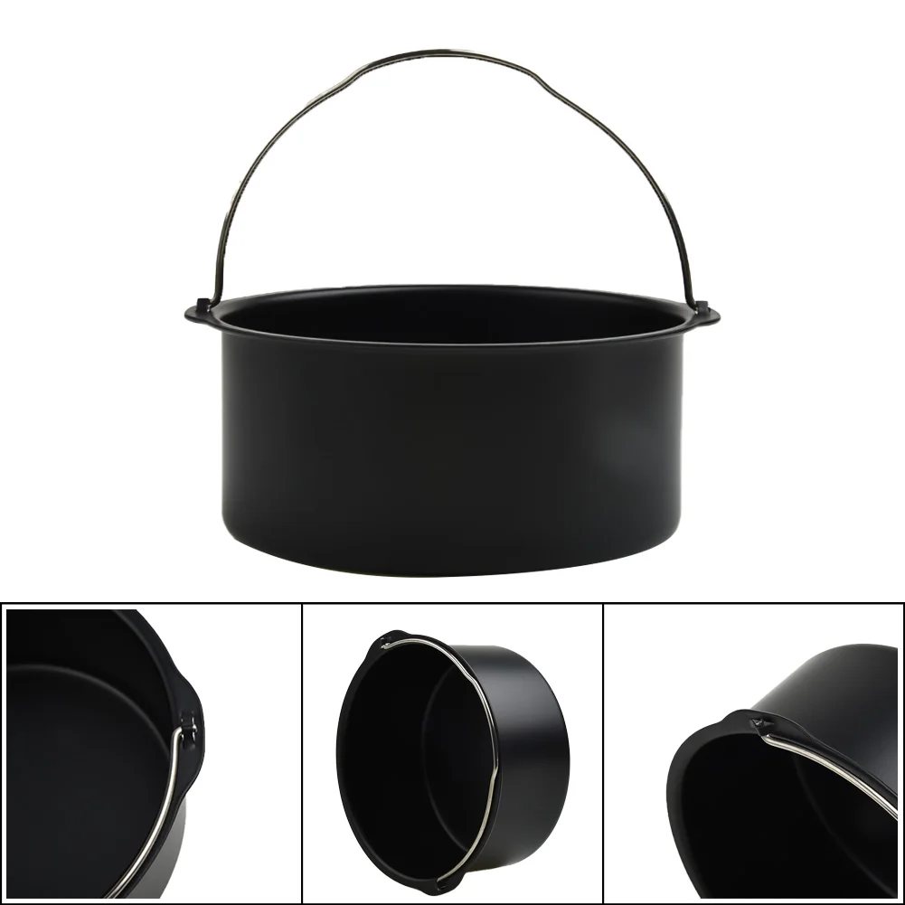 

6/7/8 Inch Round Cake Tins Non-Stick Baking Pan Tray Mold Carbon Steel Bakeware Air Fryer Basket With Handles