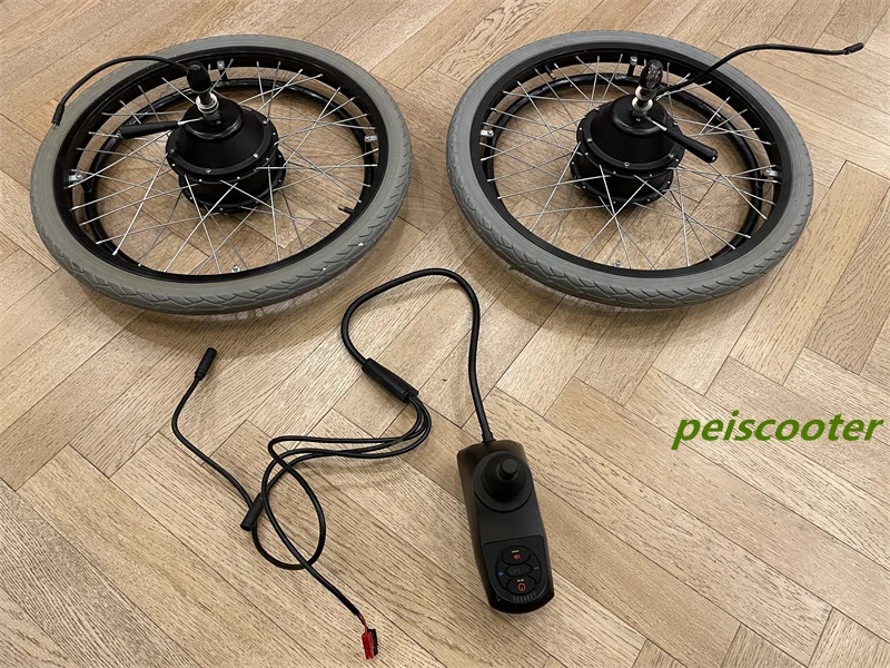 22 inch tyre brushless gear electric wheelchair robot hub wheel motor has electromagnetic brake and joystick controller phub-SM2