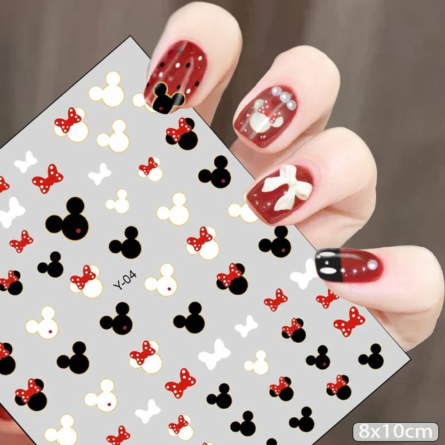 Mickey nail stickers  Mickey nails, Nail stickers, Mickey