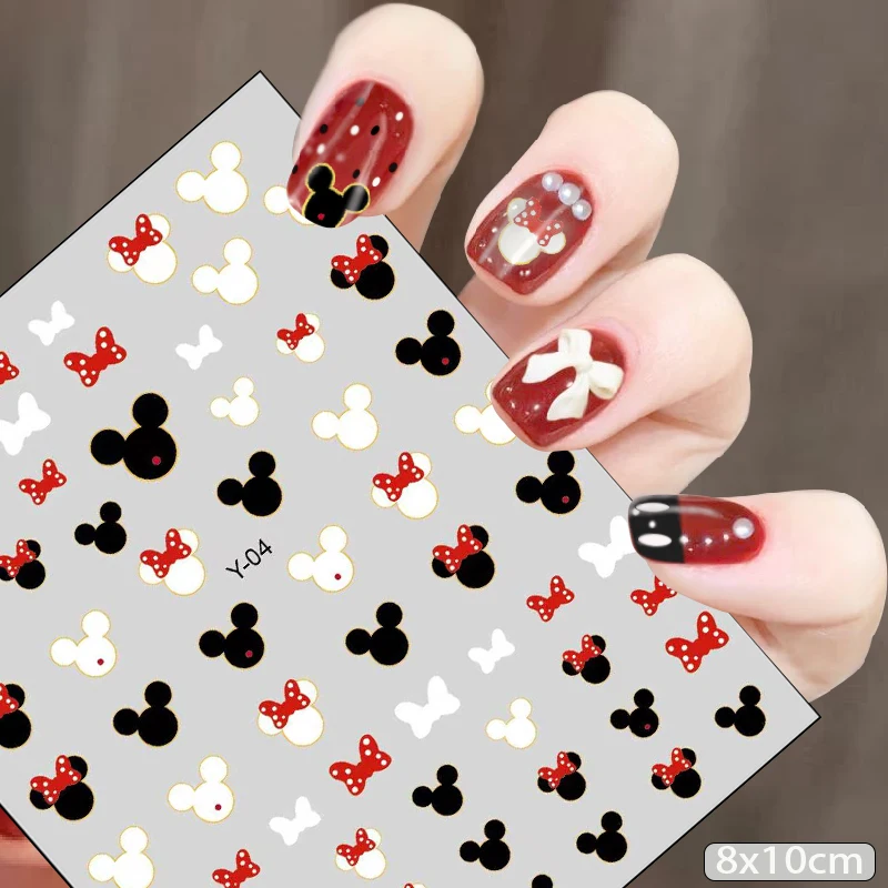1PCS3DMickeyMousePersonalityNailStickersDisneyPrincessAdhesive
