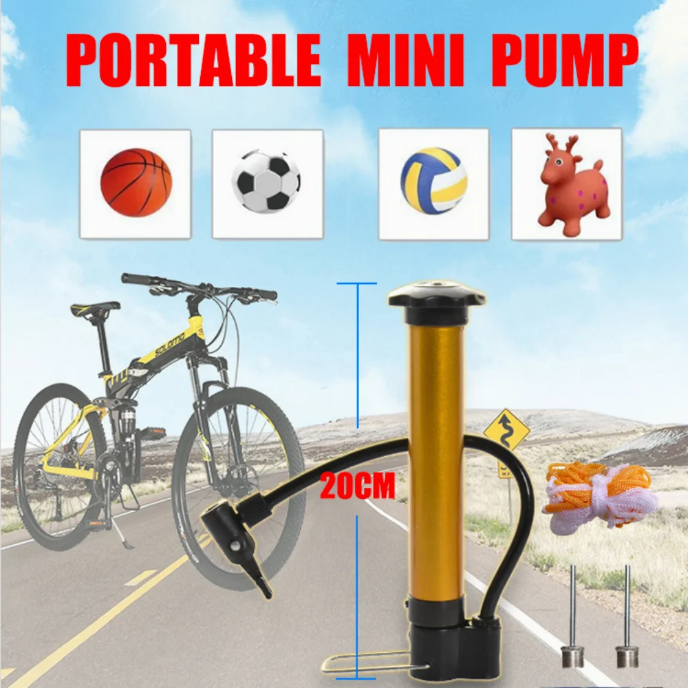 PortableMiniBasketballTirePumpBicyclePumpCyclingHandHighPressureBicyclePumpsAir