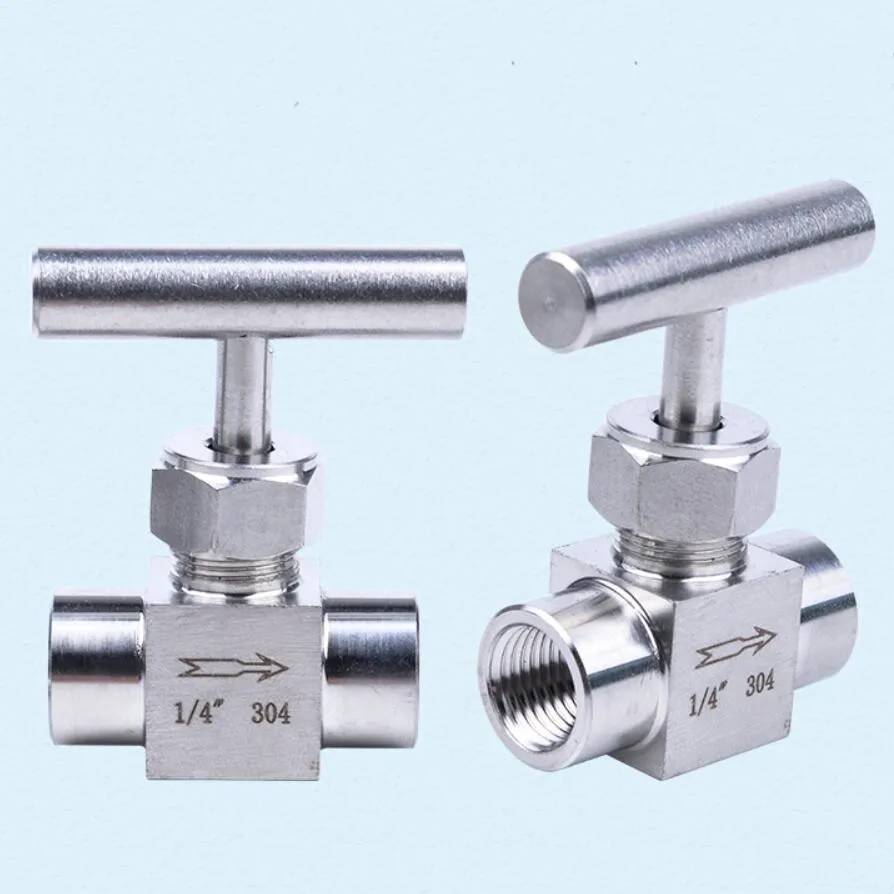 Pressão Desligar Válvula de Agulha Way Pipe Fitting Bsp Rosca Fêmea Aço Inoxidável 304 Alta