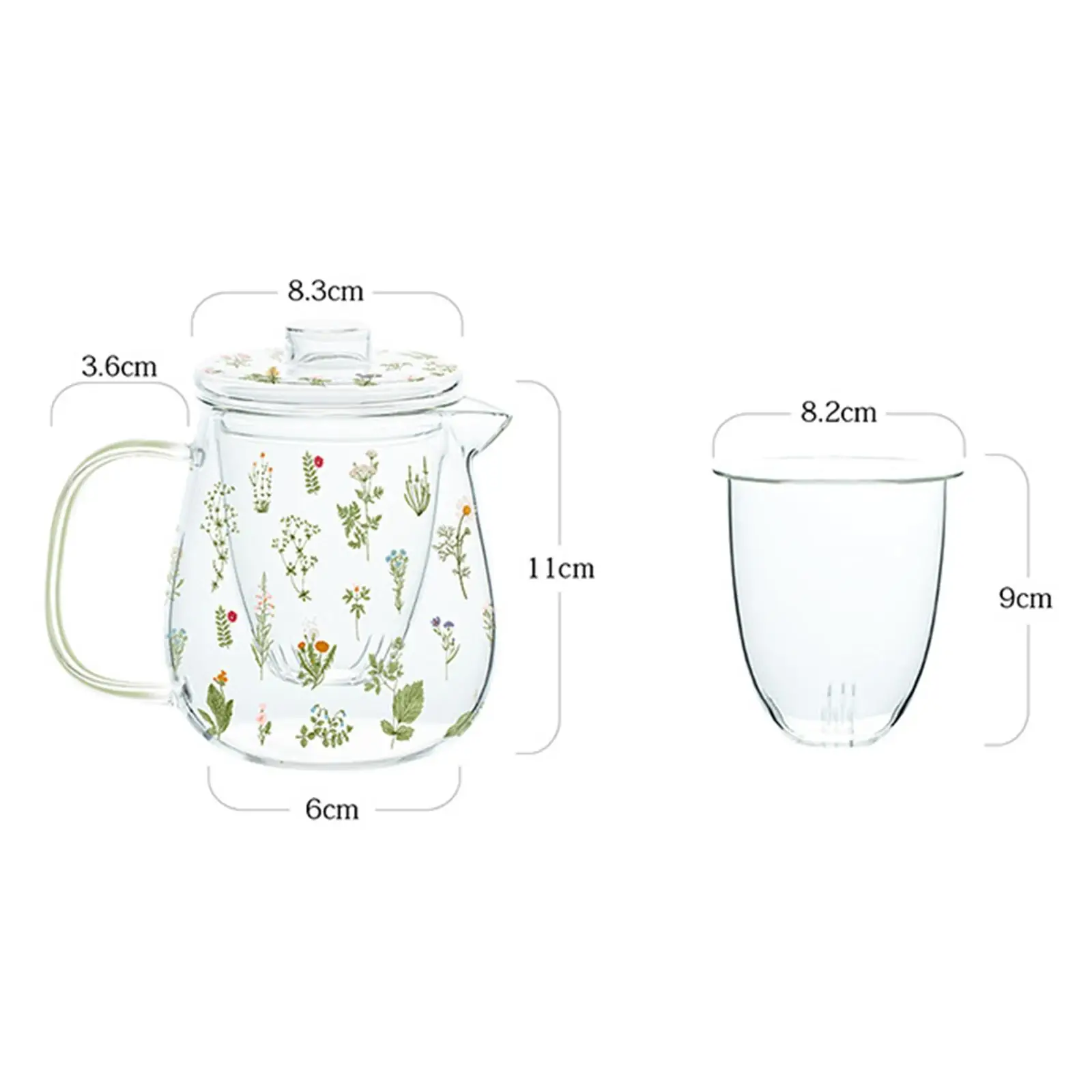 Tea Blooming Teapot Transparent with Tea Strainer Tea Kettle Loose Leaf Teapot for Home Birthday Party Anniversary Gift Tea Blooming Teapot Transparent with Tea Strainer Tea Kettle Loose Leaf Teapot for Home Birthday Party Anniversary Gift