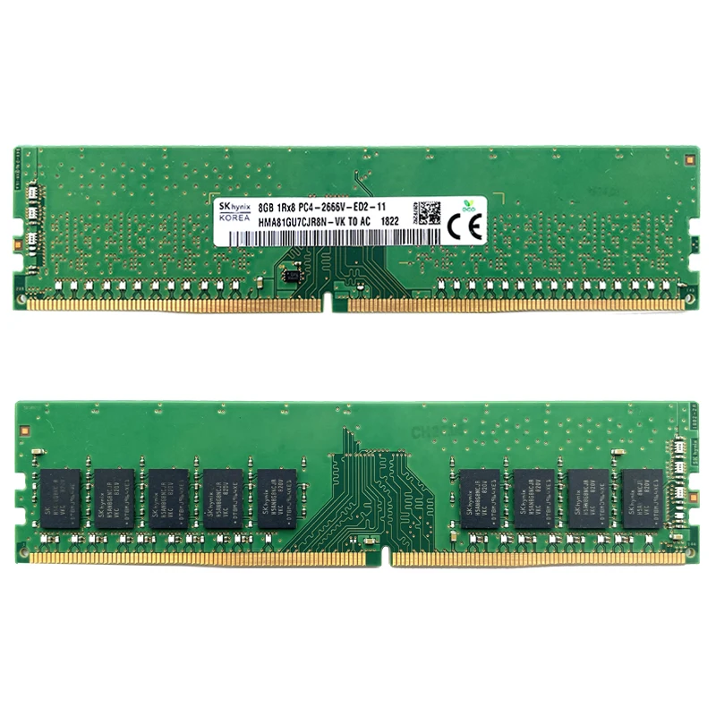 SK Hynix RAM 8GB ECC 1RX8 PC4- 2133P 2400T 2666V -ED2-11