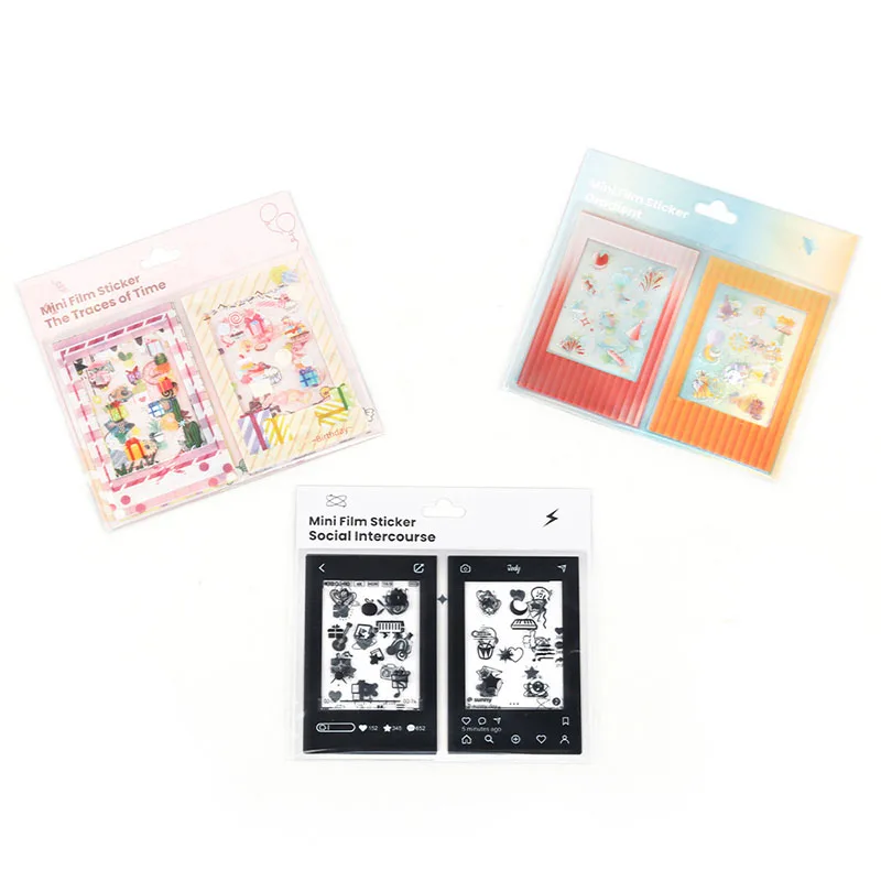 3-Inch Photo Border Sticker Patteren Cartoon Camera Decoration Stickers For Fujifilm Instax Mini Liplay 12 40 Evo SE 11 Camera,instax photo stickers