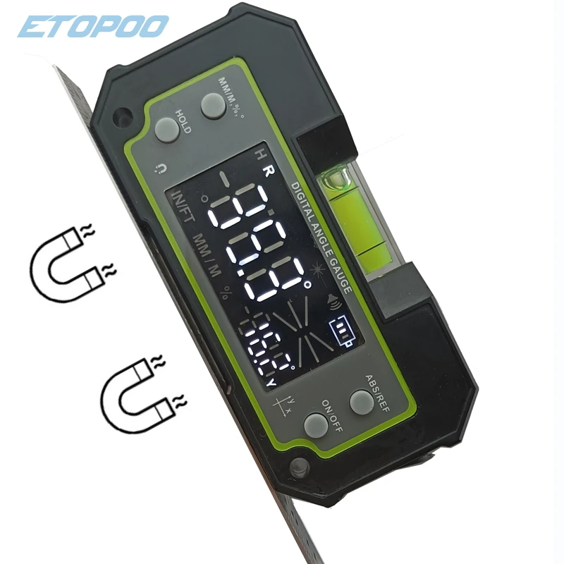 Digital Level Inclinometer Dual-axis Electronic Protractor Rechargable Bevel Box Electronic Level Angle Finder Gauge