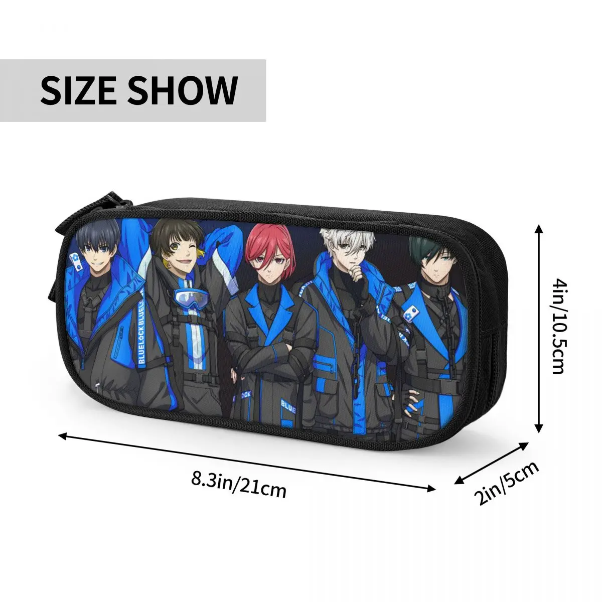 Anime Blue Lock Large Zippered Pencil Case