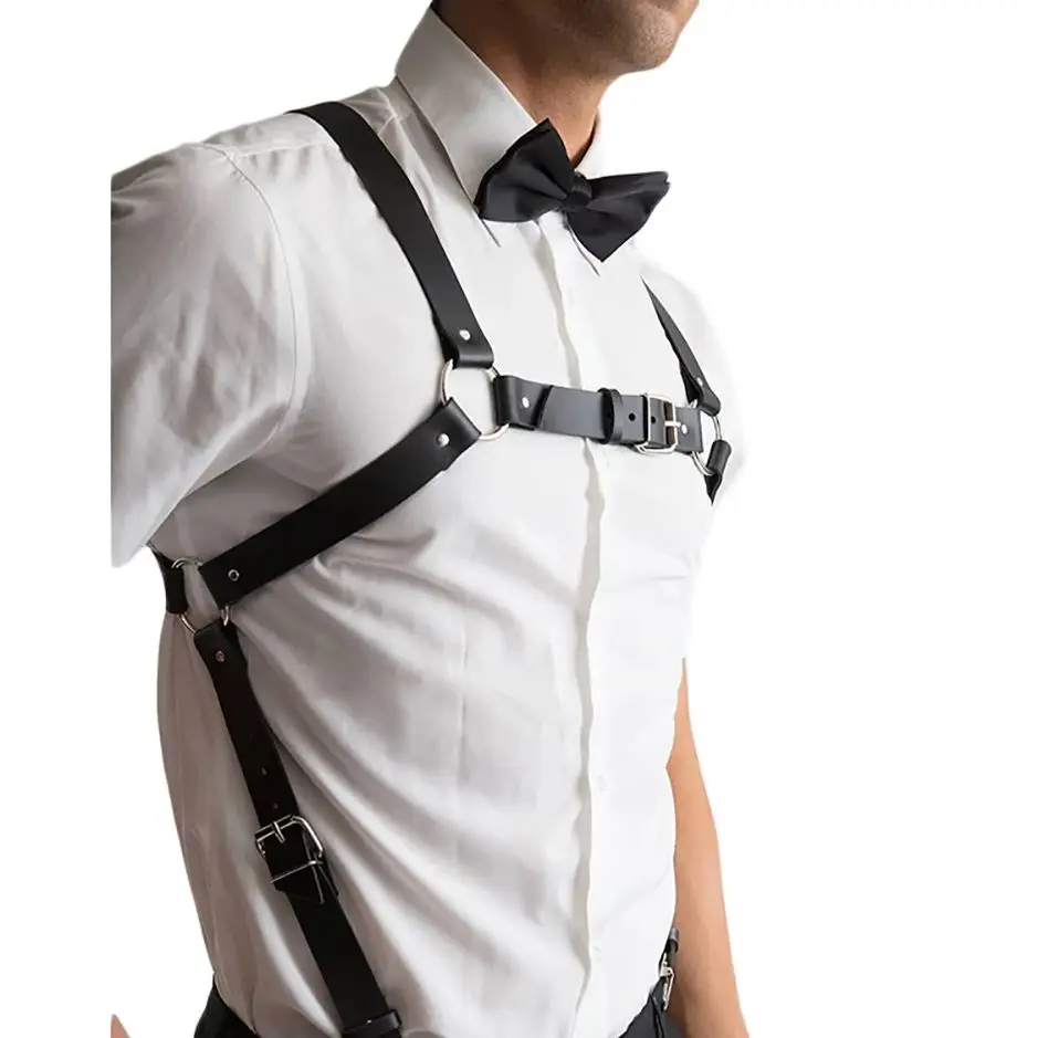 Leather Chest Harness Bondage Harness Man Sword Belt Gothic Chest Lingerie Leather Vest Body Harness Sexy Bdsm Gay Strap Erotic Accessories