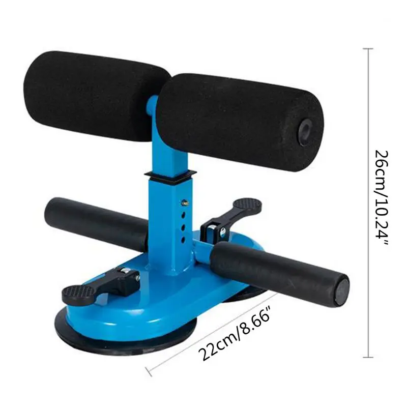 Abdominal Fitness Equipment Sit Up Equipment Bar Portable Adjustable Sit-up Floor Bar Self-Suction Training Equipment with 2 Suction Cups and 4