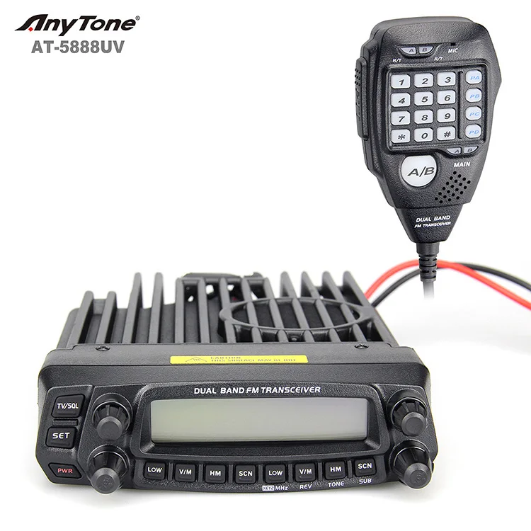 

Anytone AT-5888UV Dual Band Vehicle Mounted Mobile Car Radio China HF Radio Transceiver 50W Walkie talkie Display Tri band