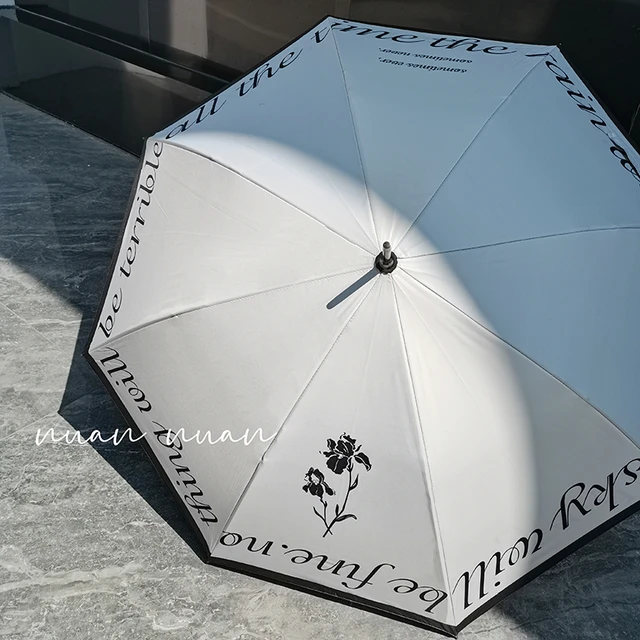 Flower Shade Umbrella White Photography Walking Stick Automatic Umbrella  Portable Women On The Head Paraguas Plegable Rain Gear - AliExpress