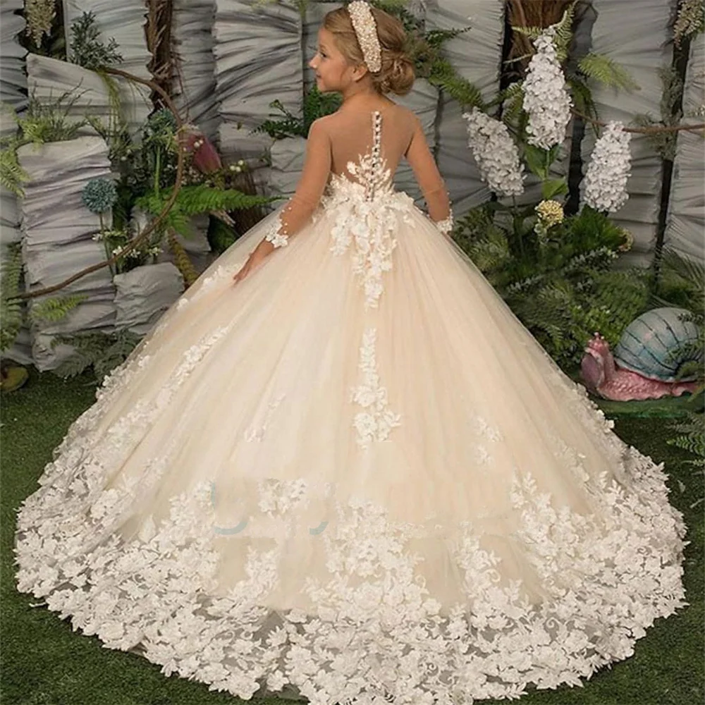 Vtido De Baile De Princa Floral Retro Para Niñas, Capas De Malla