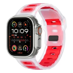 Premium Silicone Sport Band for Smartwatch - Adjustable and Durable Strap (Red)