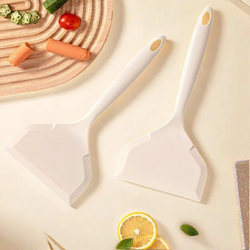 1 قطعة ملعقة سيليكون مكشطة أواني المطبخ مقاومة للحرارة غير عصا مقلاة الأسماك فطيرة الخبز مغرفة الطبخ أداة CFQJ001