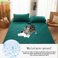 100% Waterproof Quilted Fitted Bed Sheet with Elastic Band Soft Mattress Protector Cover Twin Queen King 160x200cm Home Decor 1