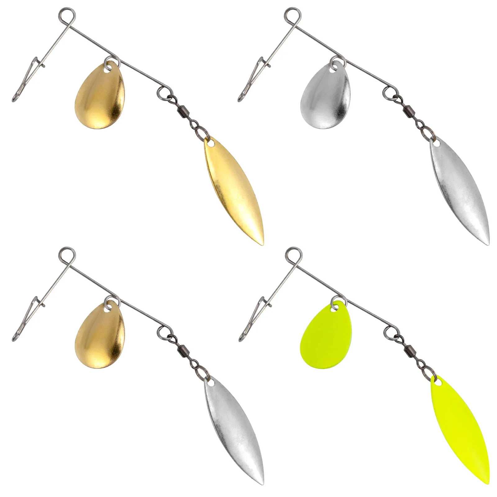 5pcs Willow Colorado Blade Spinner Buzzbait Fishing Jig Spinner