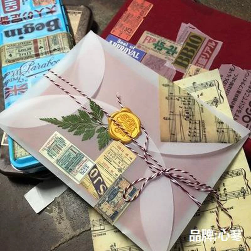 10pcs/lot Transparent Envelope Mailing Envelopes Mini Envelopes Vintage Letter Envelopes Translucent Paper Envelope Blank Small for Wedding Invitation