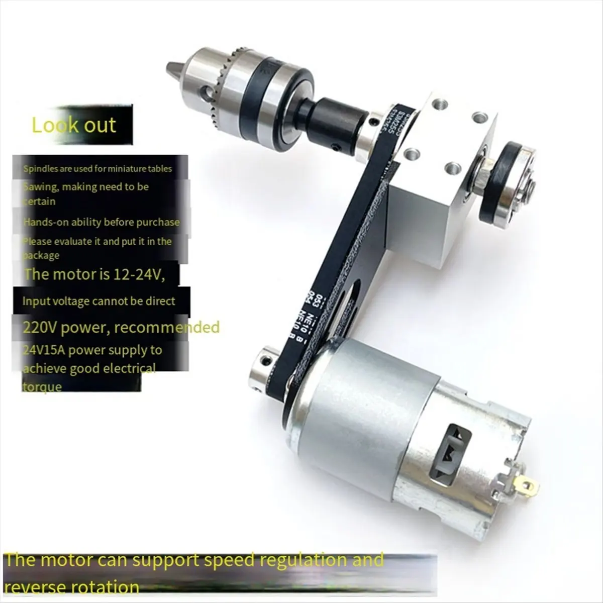 (AIMA) 미니 테이블쏘 스핀들 DIY 목공 절단 스핀들 베어링 시트 (테이블쏘용) 가정용 톱 베어링 블록 895 모터 C