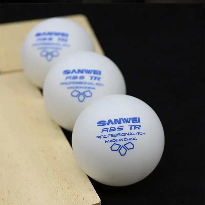 Description Picture 6 of itemSANWEI-ABS TR 3 Star Table Tennis Balls, 40 +, Plastic White Ping Pong Balls for Training, 100PCs