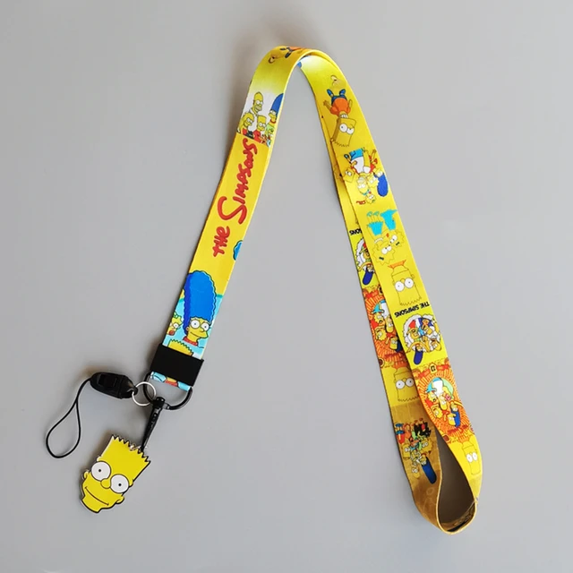 Disney Anime the Simpsons Card Cover Phone Lanyard Keychain Anime Neck