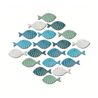 20Pcs Wooden Fish Sculpture Decorations Coastal Beach Wall Hangings Ornaments A0KF 1