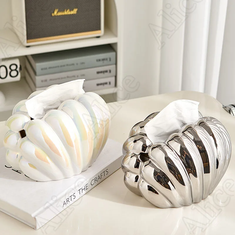 

Кремовый стиль, керамическая оболочка, коробка для салфеток, Настольный держатель для бумажных полотенец для спальни, современный креативный обеденный стол, фотокоробки