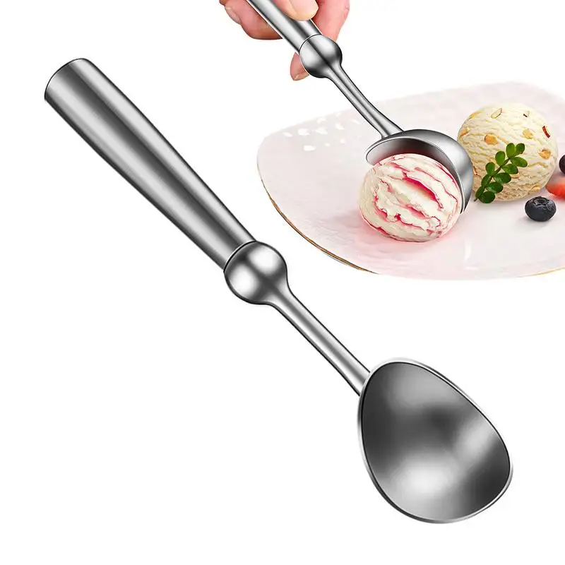 

Ice Cream Scoops Comfortable Handle Scooper Professional Heavy Duty Sturdy Scooper Stainless Steel Kitchen Tool For Cookie Dough