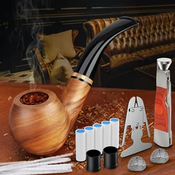 Scotte Premium Handmade Wooden Tobacco Pipe Set with Accessories and Gift Box (1 Count)