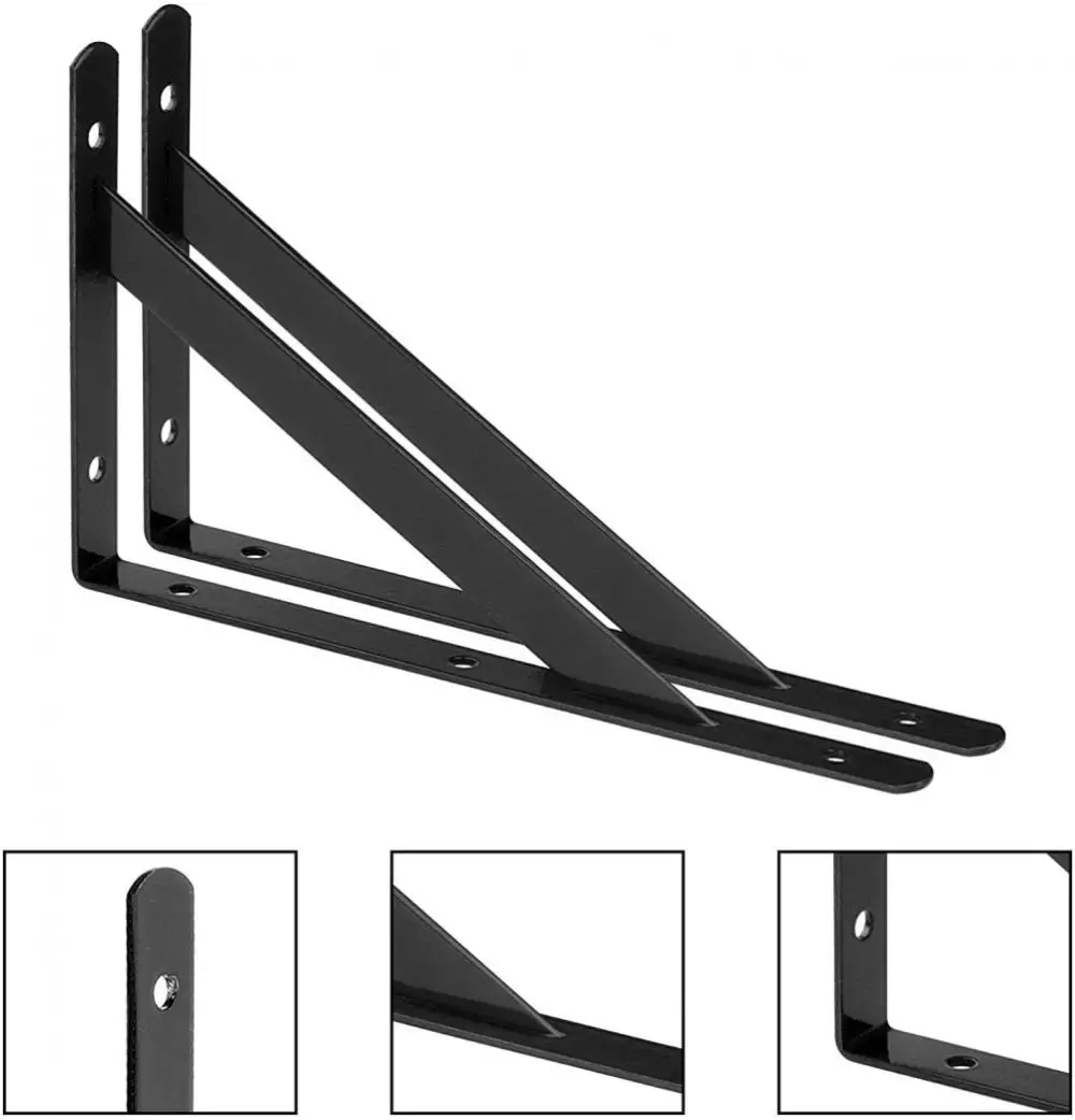 L-type Bracket Wall Metal Support Angle Bracket Shelf Wall-mounted Rack Partition Shelf Bookshelf TV Wall Mount Bracket Shelf Bracket Folding Shelf Bracket Shelf Support