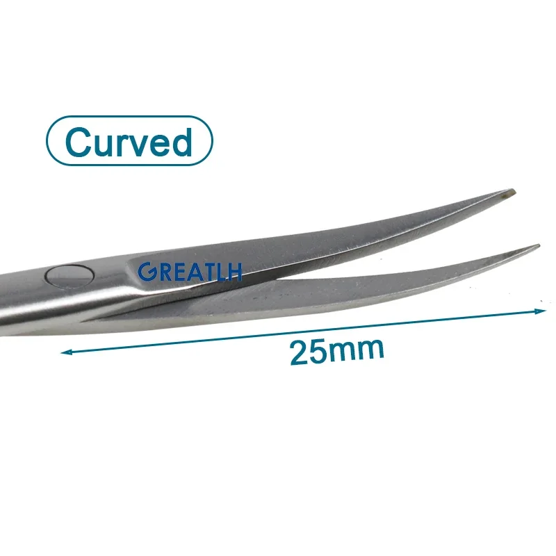 10cm Ophthalmic Scissors Curved Head Straight Head Scissors Eye Surgical Tool Autoclavable Ophthalmic Instrument