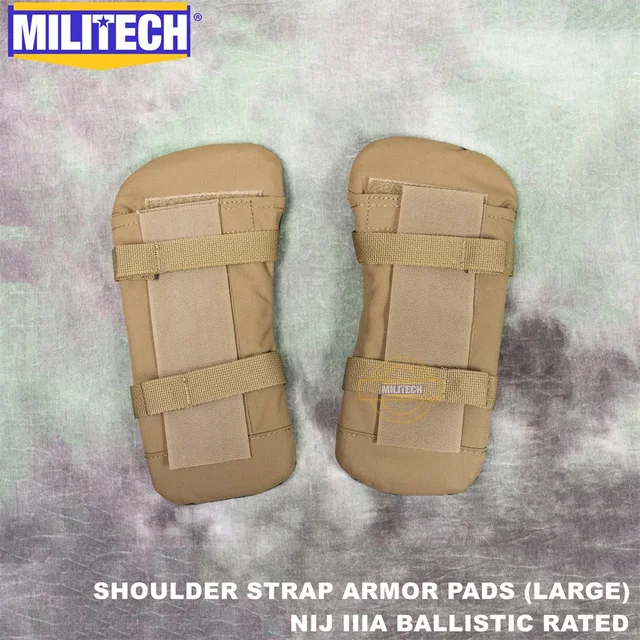 MILITECH Large NIJ Level 3A IIIA 0108.01 Bulletproof Shoulder Strap Armor Pads Modular Ballistic Padding 5