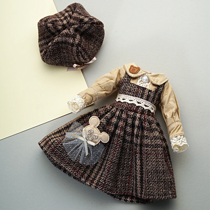 Proudoll Conjunto Ropa Muñeca BJD 1/3 Elegante Vestido Rojos