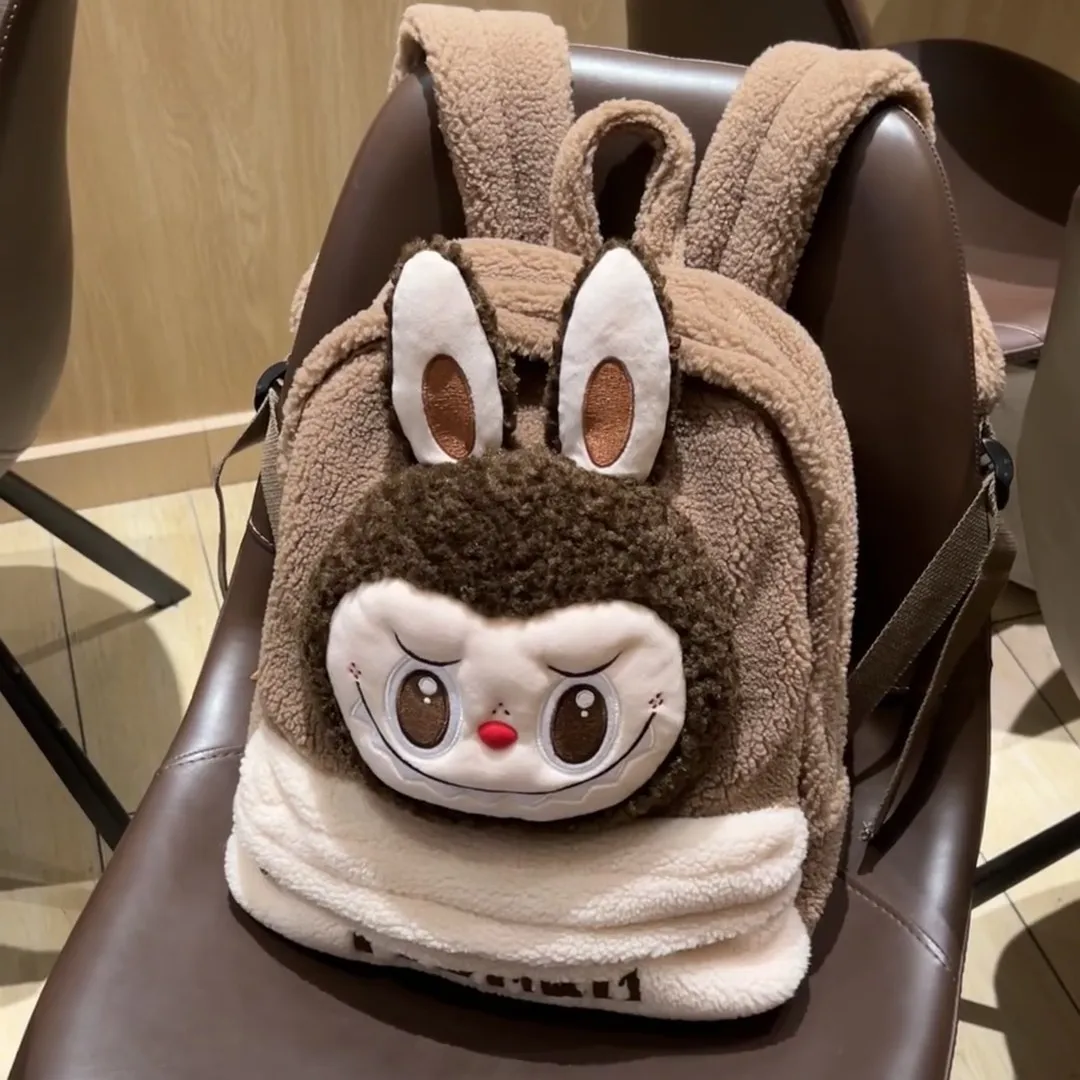 New LABUBU Children's Shoulder Bag Plush Kindergarten Schoolbag Ladies Cute Backpacks 5