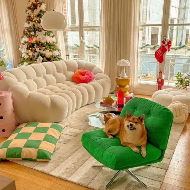 Richome Living Room Sofa Chair Rotatable Balcony Small Unit Single Chair Design Sense Leisure Chair Couch Furniture Seat Puffs 1