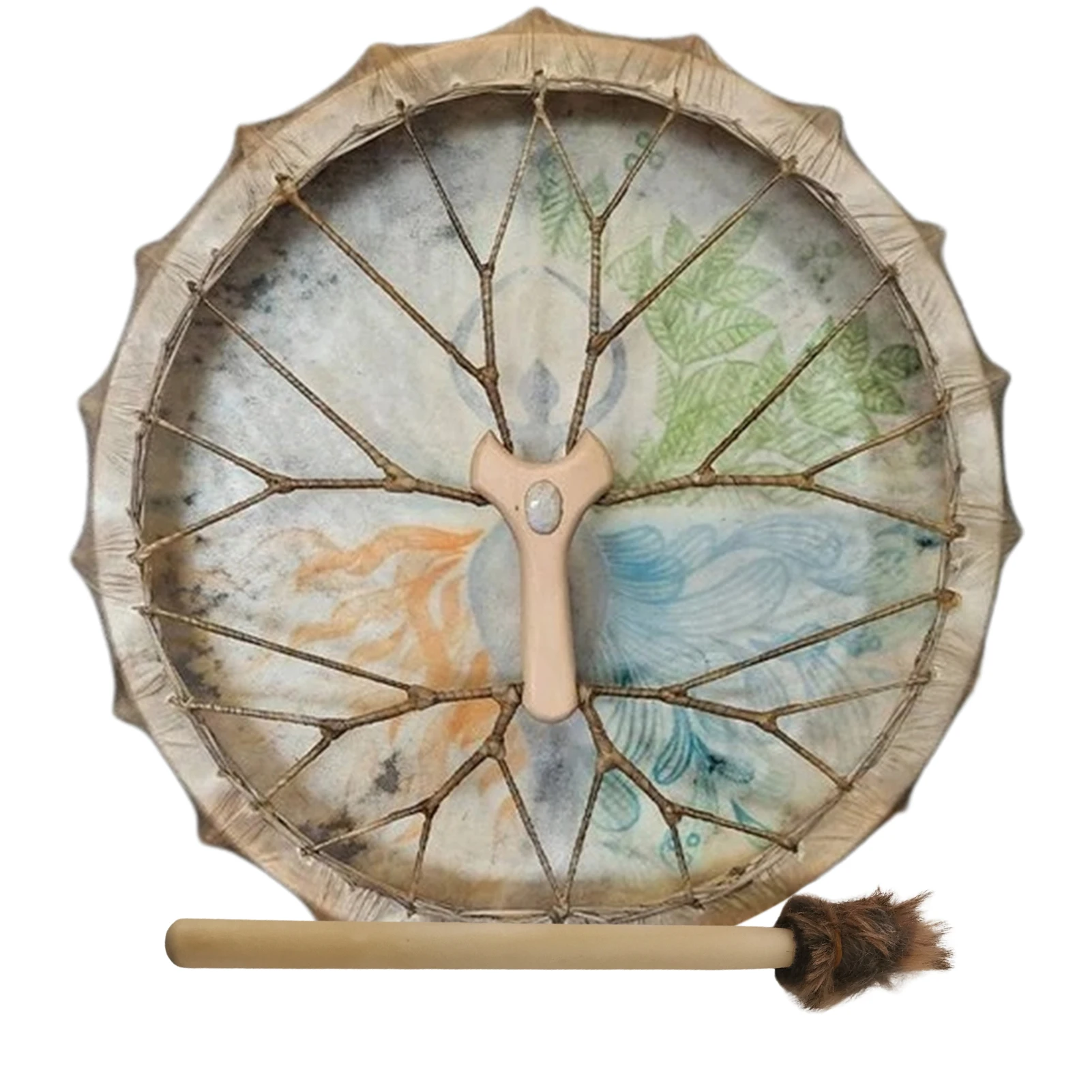 Shaman Drum Siberian Drum Spirit Music Handmade Crafts Ornament Easter Gifts Home Decoration Set Healing Tender