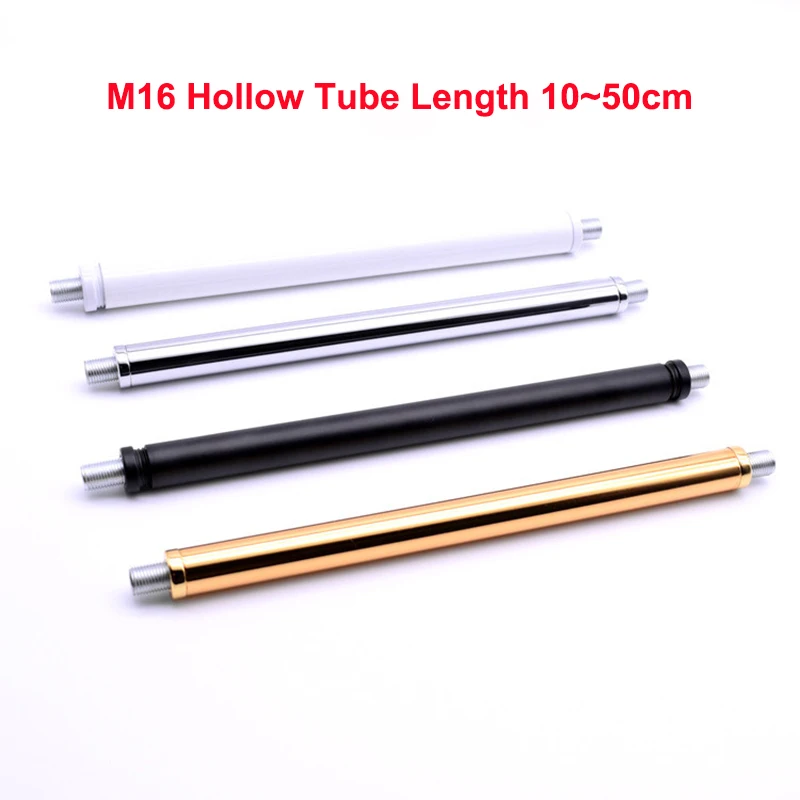 M16 Inner Tooth Hollow Tube Pendant Lamp Extended Pole M10 Connecting Rod led lamp accessories thread adapter Gold/Chrome/White/Black/Copper DIY Light Accessories
