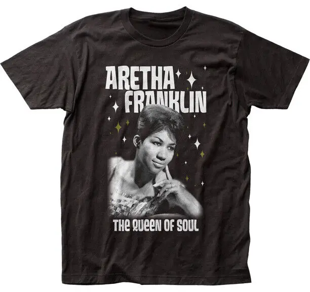 Aretha Franklin Queen Of Soul Classic American Singer Fitted Jersey Tee Af01 Maniche Lunghe O Corte