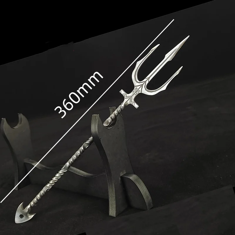 Mini Poseidon Trident Tea Knife Cold Weapon Desktop Decorative Decoration Chinese Tea Needle High-grade Ceremony Tools