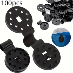 Durable Black Shade Cloth Clips - Secure Sun Shade Nets and Garden Covers (100PCS)