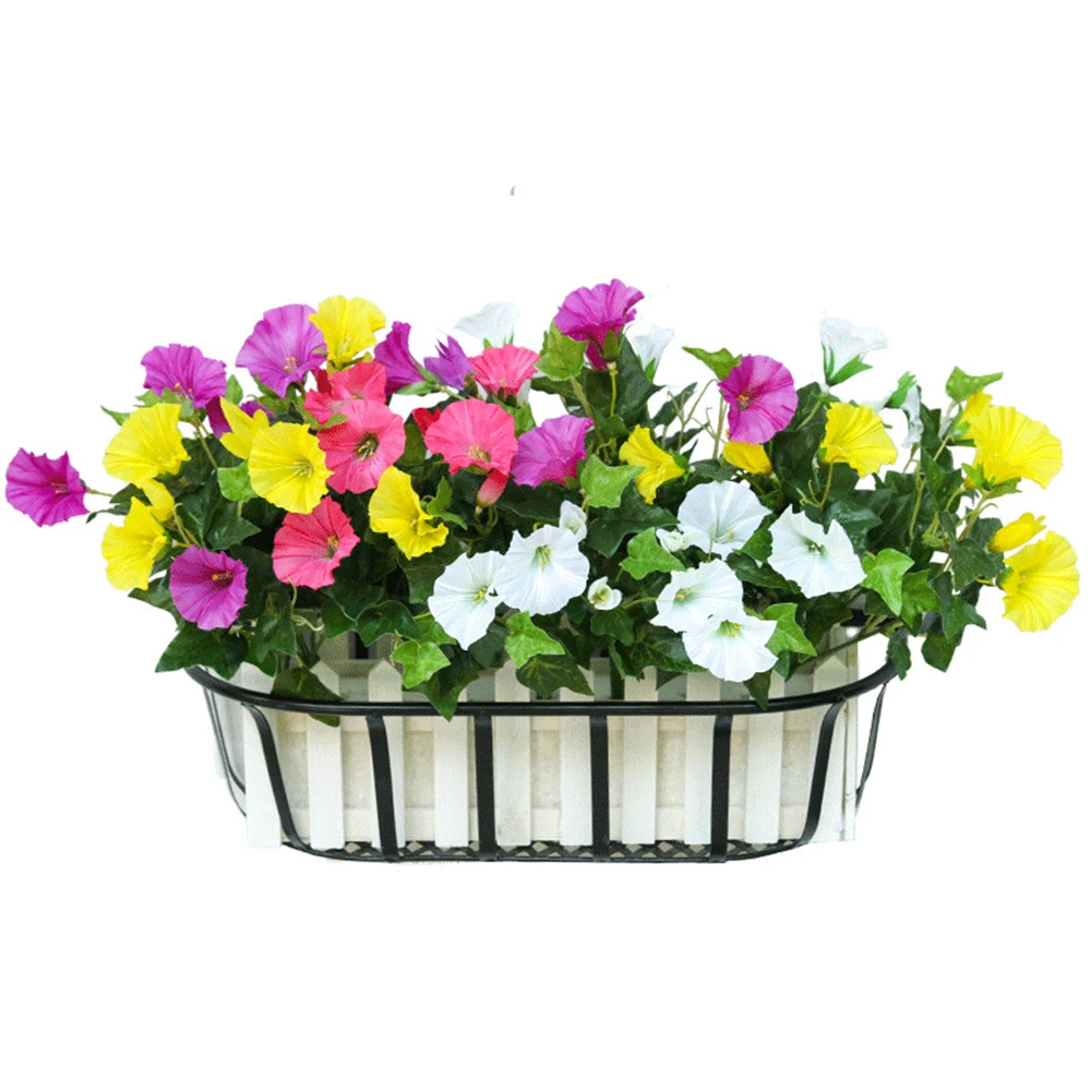 

Artificial Simulation Geranium Flowe Red Azalea Flower Bushes UV Resistant Fake Flowers Outdoor Garden Home Decoration