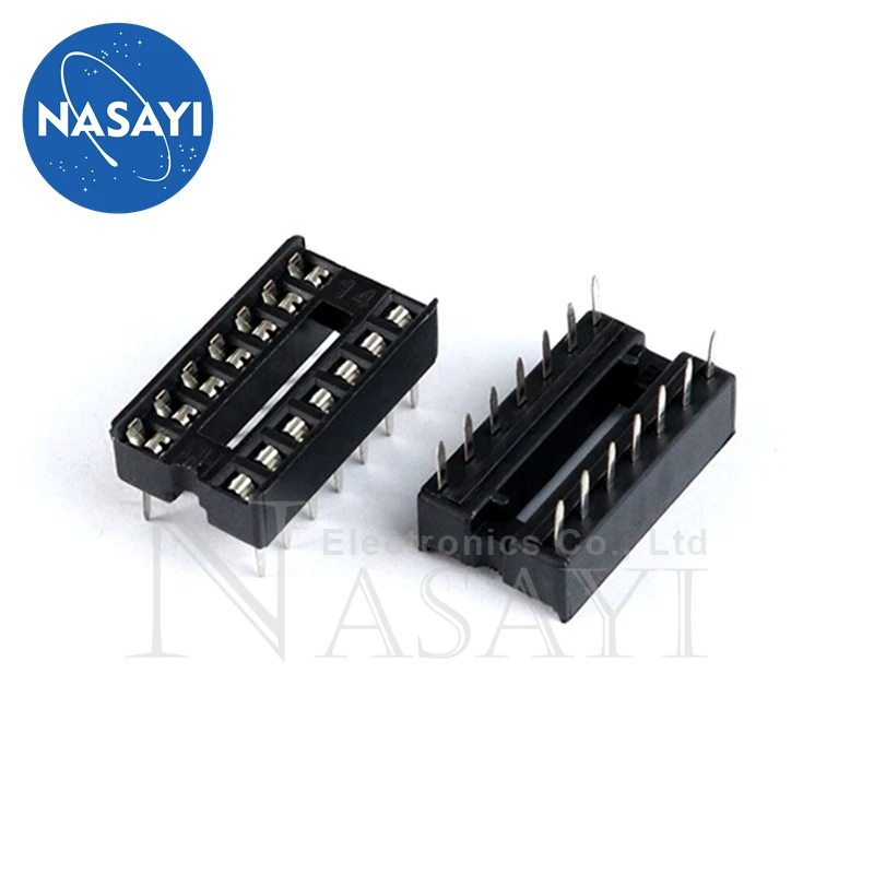 10 teile/los IC-Buchse integrierte Block-In-Line-DIP-Einzelchip-Mikrocomputer-Chip-Flachfuß-Basis unter 14P schmal