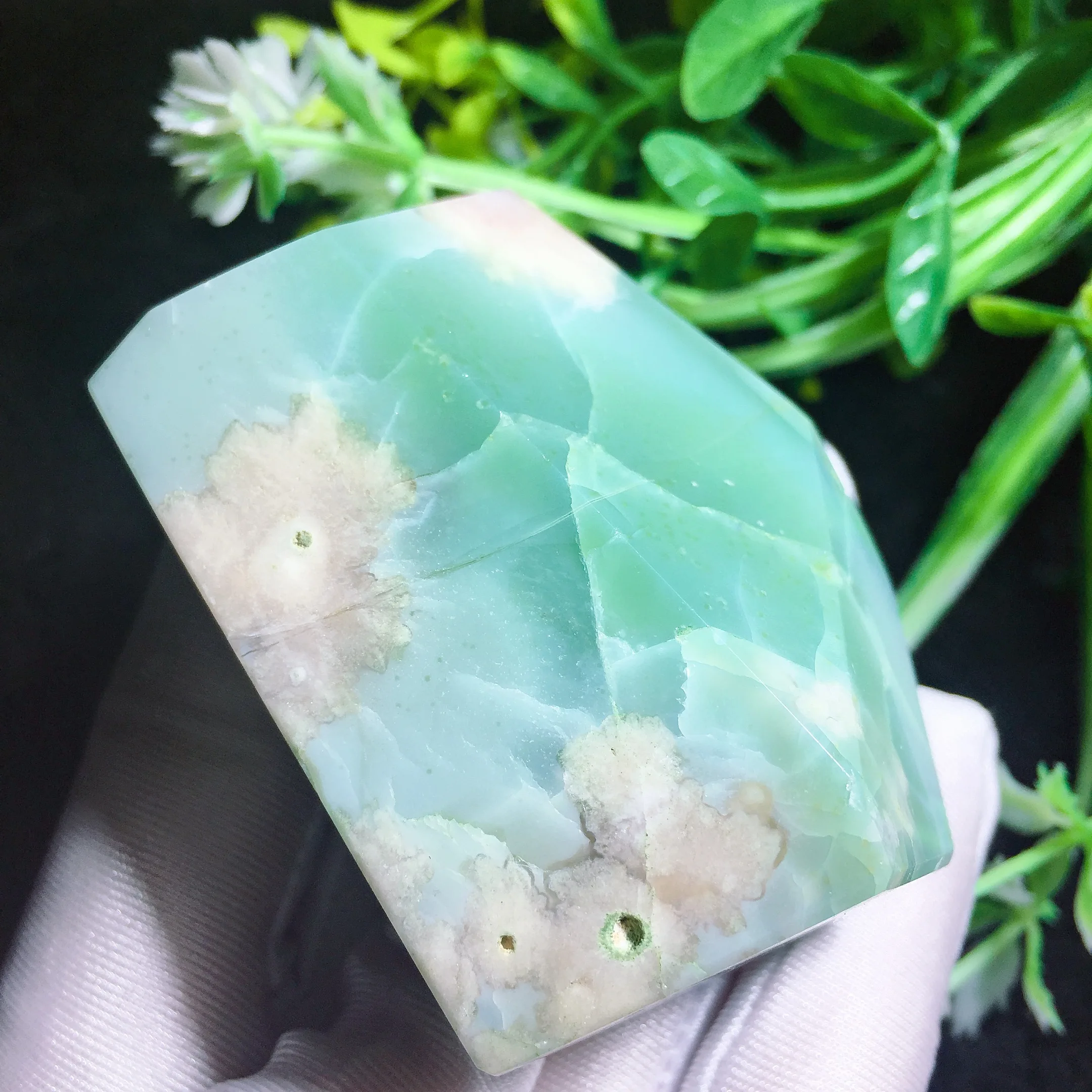 Green Flower Agate Freedom 2409