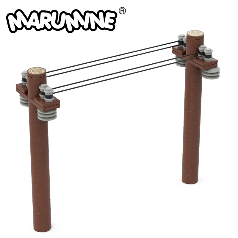Marumine-MOC 스트링 전신 폴 와이어 24CM, 스트리트 뷰 도로 교통 블록 브릭 부품, 조립과 호환 가능 Best5 Marumine-MOC 스트링 전신 폴 와이어 24CM, 스트리트 뷰 도로 교통 블록 브릭 부품, 조립과 호환 가능 Best5