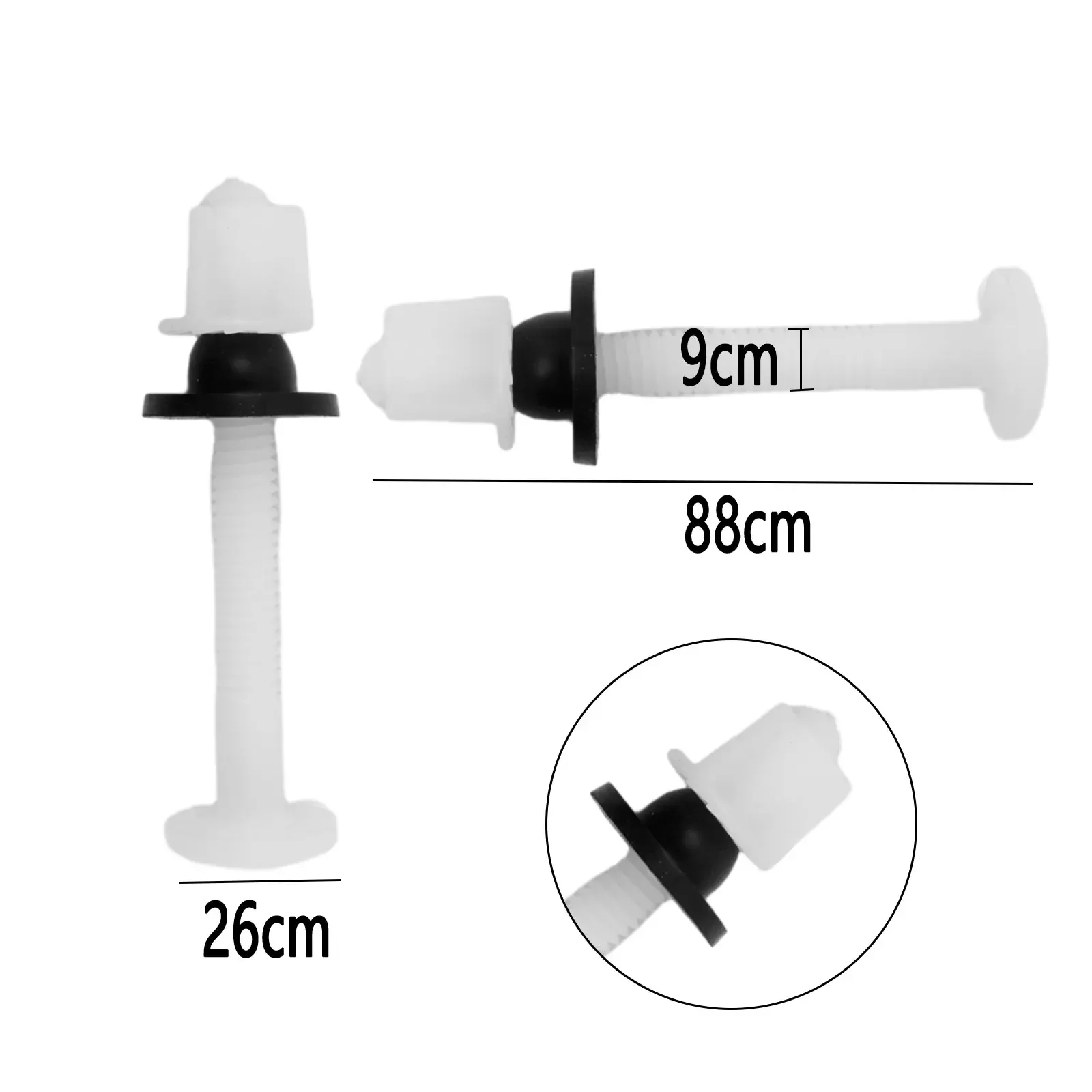 2Pcs Toilet Tank Bolts Screws Cistern To Toilet Pan Fixing Fitting Sealing Kit Close Coupling Bolts Bathroom Accessories