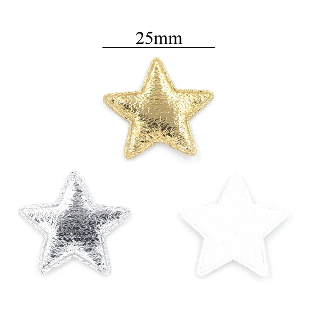 DIY Glitter Stars Iron on Appliques Gold Glitter Clovers 1 DIY Silver  Glitter for Clothes Accessories Iron on Patch 