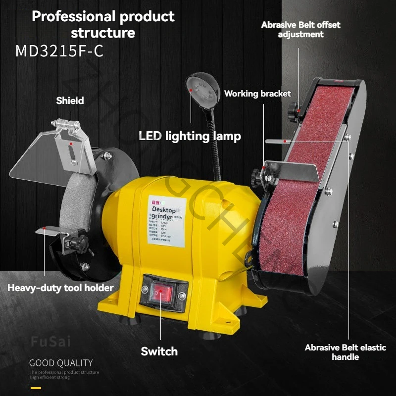 350w Sharpening Grinding Wheel Sanding Machine Powerful Rust Removal and Polishi