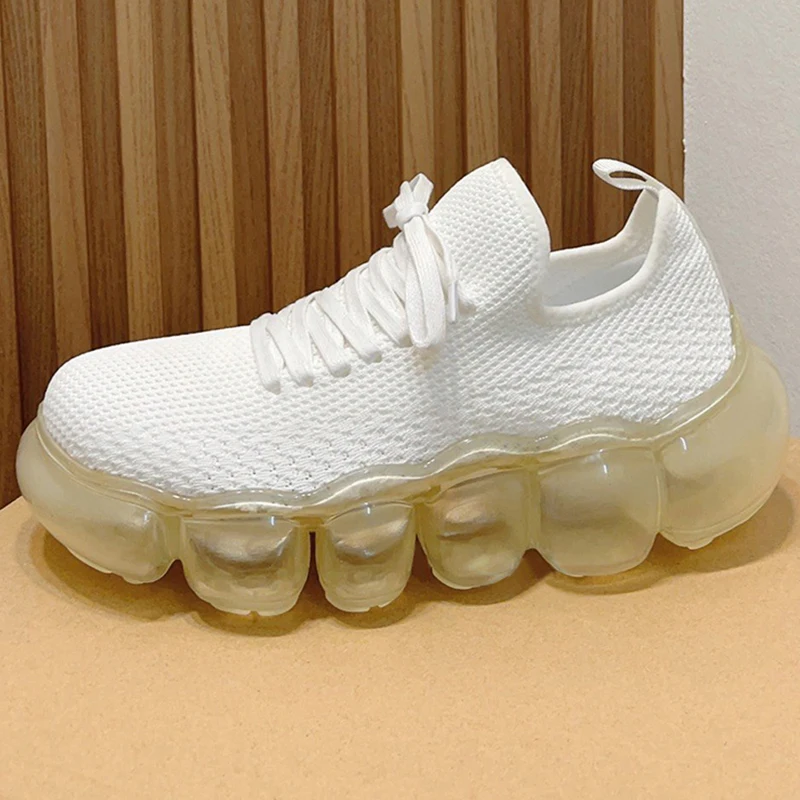 

Female Air Cushion Sneakers Autumn New Lightweight Non-slip Thick Bottom Leisure Shoes Comfortable Breathable Ladies Loafers